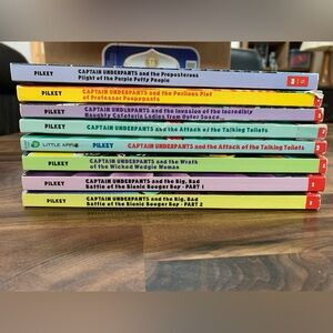 Lot of 8 Captain Underpants Books Paperback Scholastic Young Adult Epic Novels